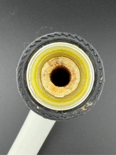 verbundrohr innen stark verkalkt kalkring sichtbar