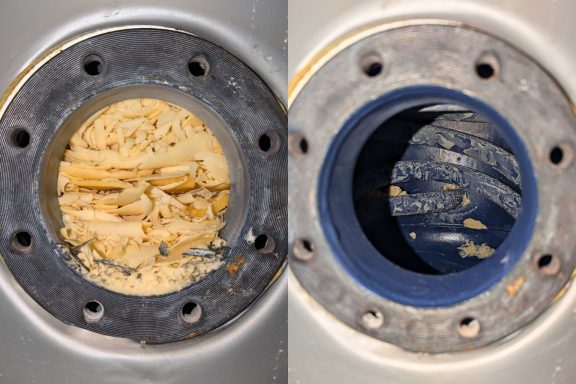 warmwasserspeicher innen stark verkalkt vorher nachher entkalkung boiler